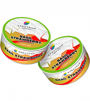 Табак Spectrum, 25гр "BASIL STRAWBERRY / Лимонад клубника-базилик"